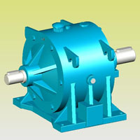 SP雙排直齒行星減速機(jī)實(shí)體模型JB/T6999-93