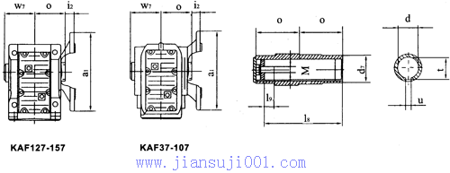 TXKAF37-TXKAF157空心軸法蘭安裝外形安裝尺寸