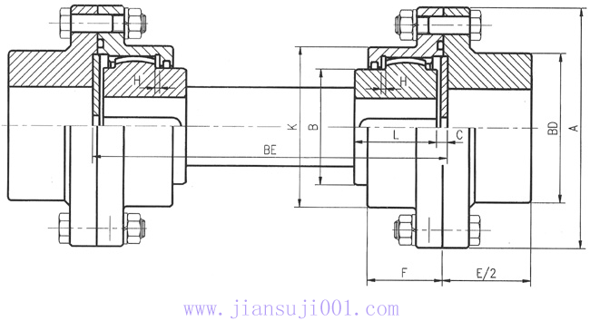 DY-FSB型浮動軸型單面嚙合聯軸器