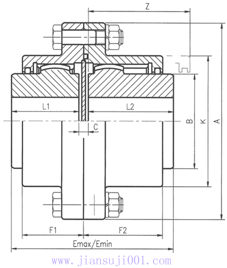 DY-MSB型雙面嚙合單面滑動聯(lián)軸器
