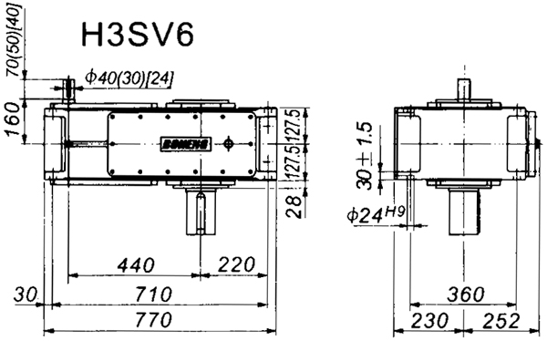 H3SV系列外型及安裝尺寸圖